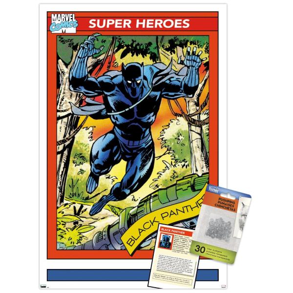 Trends International Marvel Trading Cards - Black ...