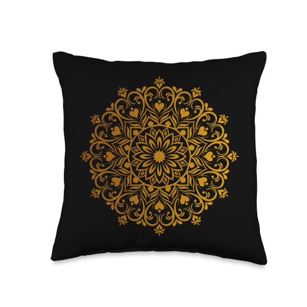 Orange Mandala Pattern Meditation Colorful Geometr...