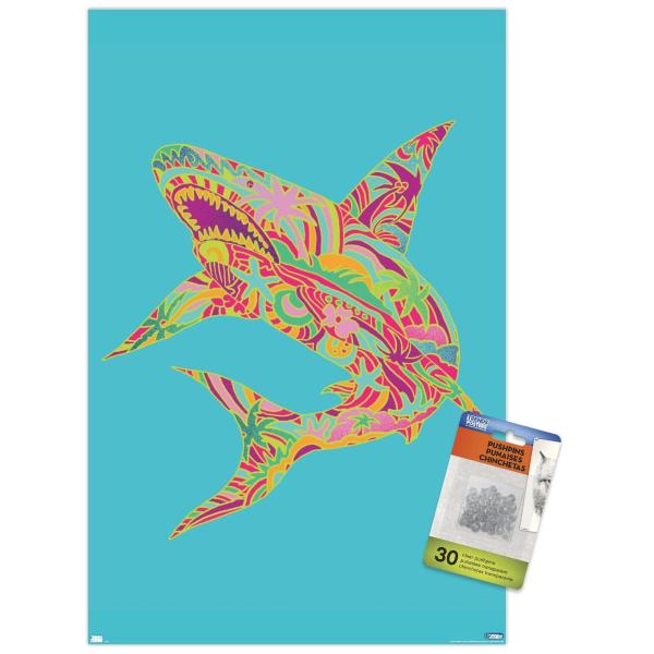 Trends International Jim Baldwin - Lily Shark Wall...