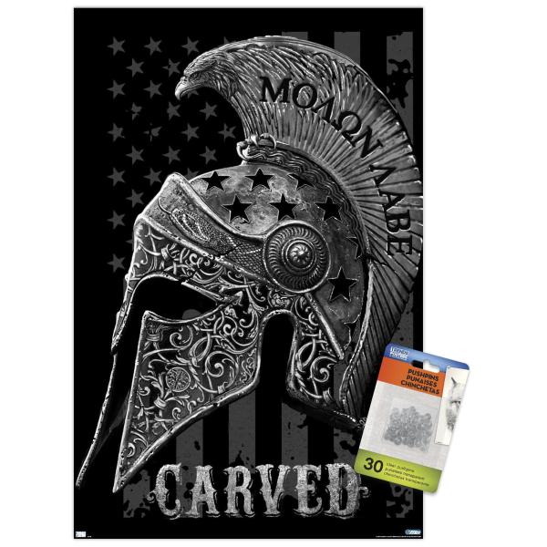 Trends International Jim Baldwin - Carved Helmet W...
