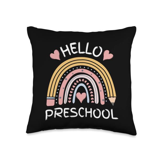 Hello Preschool Cute Pencil Rainbow Back to School...
