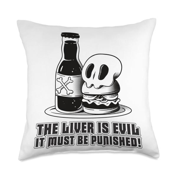 The Liver Is Evil It Must Be Punished Throw Pillow