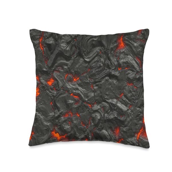 Lava Rocks Throw Pillow