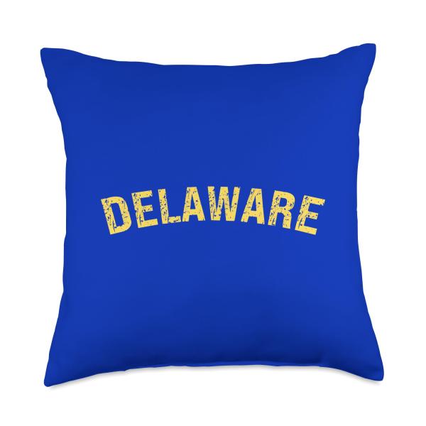 Vintage Delaware Mens Delaware Womens Blue Throw P...