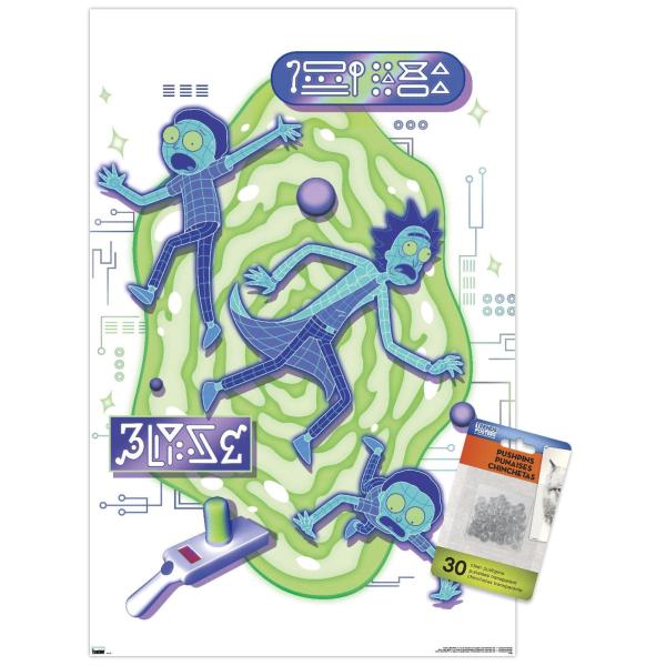 Rick and Morty - Portal Vaporick Wall Poster with ...