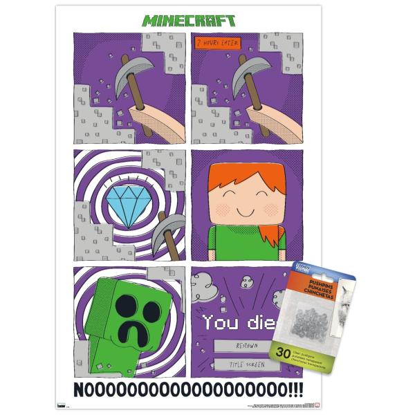 Minecraft - Simple Comic Alex Creeper Wall Poster ...
