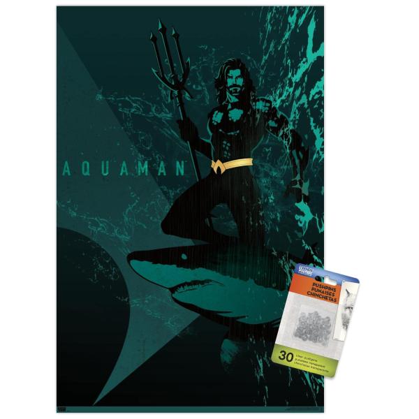 DC Comics: Dark Artistic - Aquaman Wall Poster wit...