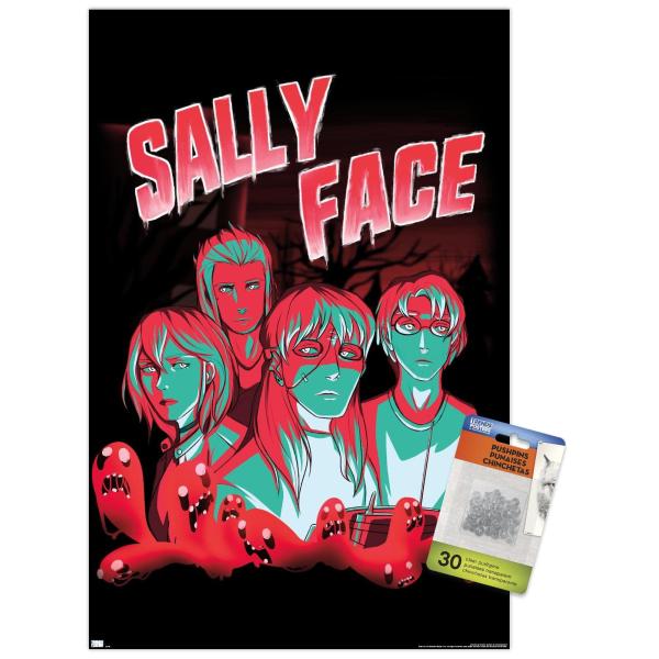 Sally Face - Shadows Wall Poster with Push Pins