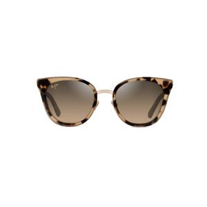 Maui Jim レディース ウッドローズ 偏光 キャットアイ サングラス, 東京べっ甲 W/ゴールド/Hclブロンズ 偏光, S