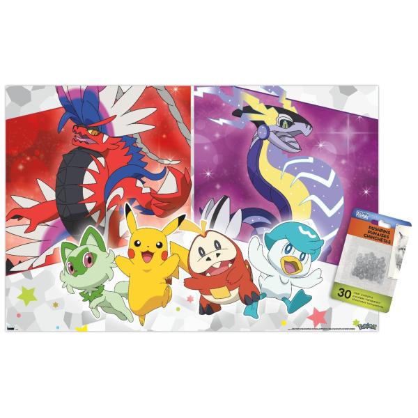 Trends International Pok〓mon - Group Sparkle Wall ...
