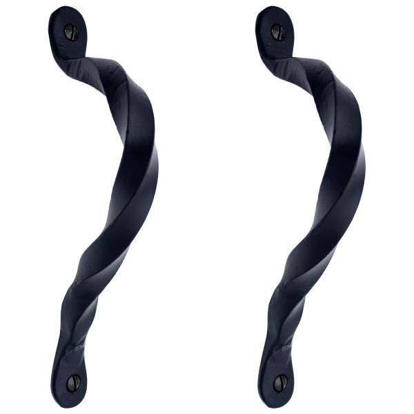 2 Pack 7.5" Black Door Handle - Heavy Duty Decorat...