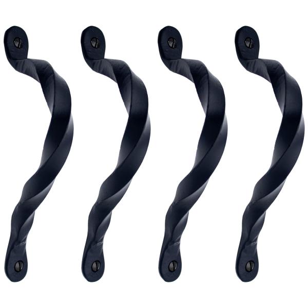 4 Pack 7.5" Black Door Handle - Heavy Duty Decorat...