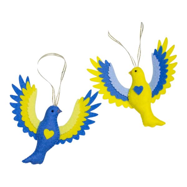 Ukraine Ornaments Set of 2 Ukrainian Christmas Orn...