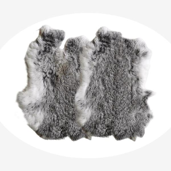 Natural Grey Rabbit Hide Skin Fur Pelt (10" by 14"...