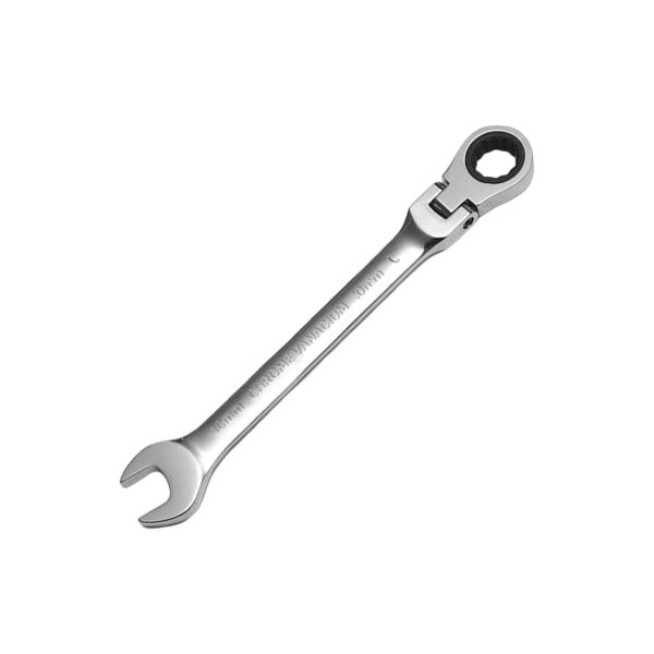 WISEUP ラチェットレンチ CR-V 鍛造 10mm フレックスヘッドラチェットレンチ 工業用 ...