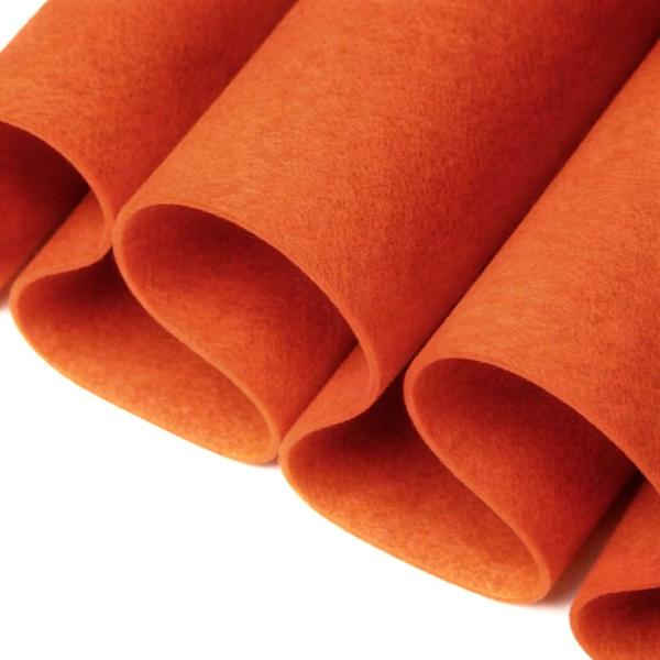 FabricLA Orange Felt Fabric | 36" x 36" 1 Square Y...