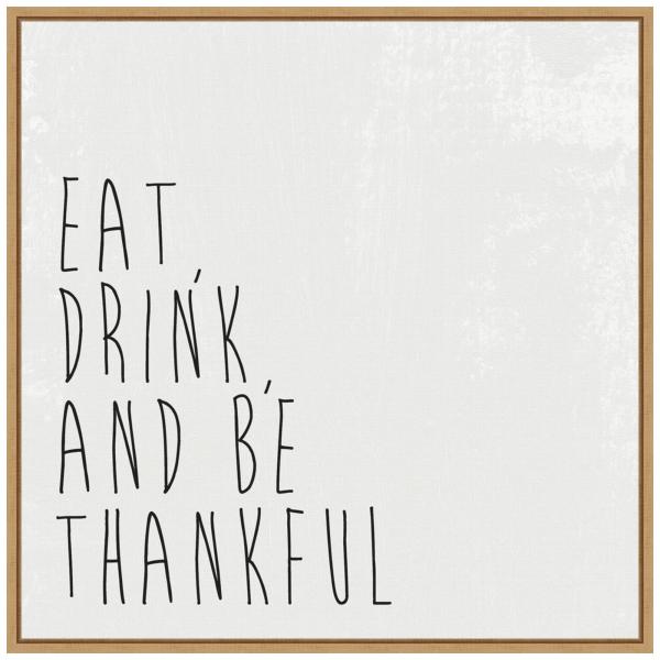 Amanti Art Framed Canvas Wall Art 22x22 Give Thank...