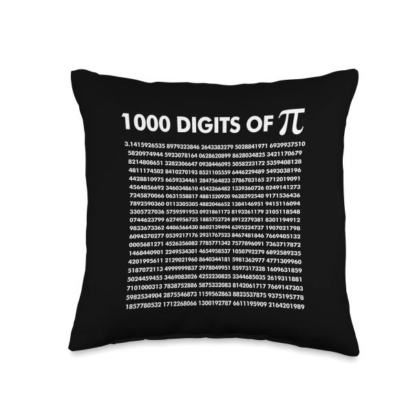 1000 Digits of Pi, Pi day Throw Pillow