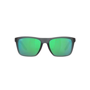 Costa Del Mar メンズ Mainsail 長方形サングラス, グレークリスタル/グリーンミラー偏光580g。, 55 mm