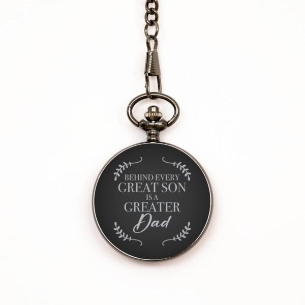 Father of The Groom Black Pocket Watch - Gift for ...
