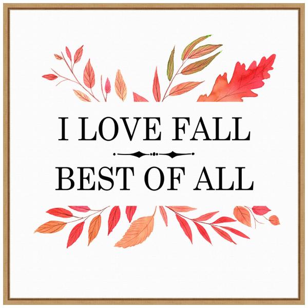 Amanti Art Framed Canvas Wall Art 22x22 Love Fall ...