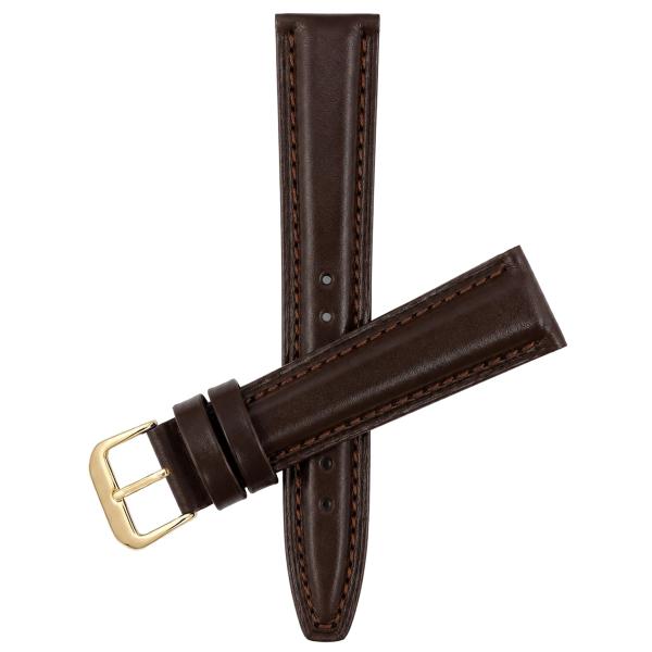 Bandini Leather Watch Band, Men Women, Brown/Gold,...