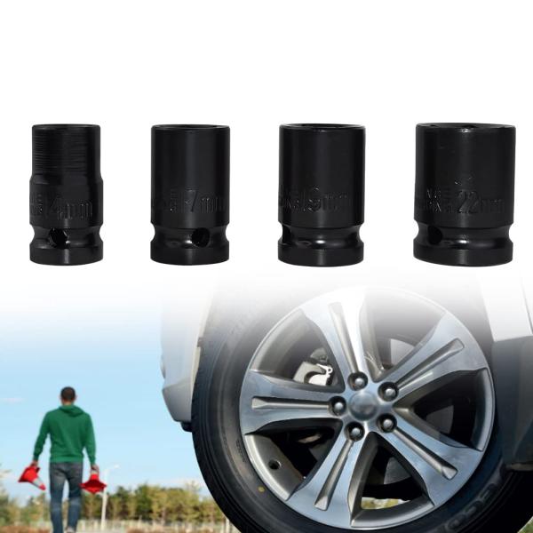 AUTOFU Impact Socket Set 1/2" Drive Universal Metr...