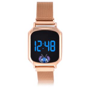 Accutime ディズニー リロ＆スティッチ デジタル腕時計 LAS4022AZ タッチLCD LEDライト ブラック