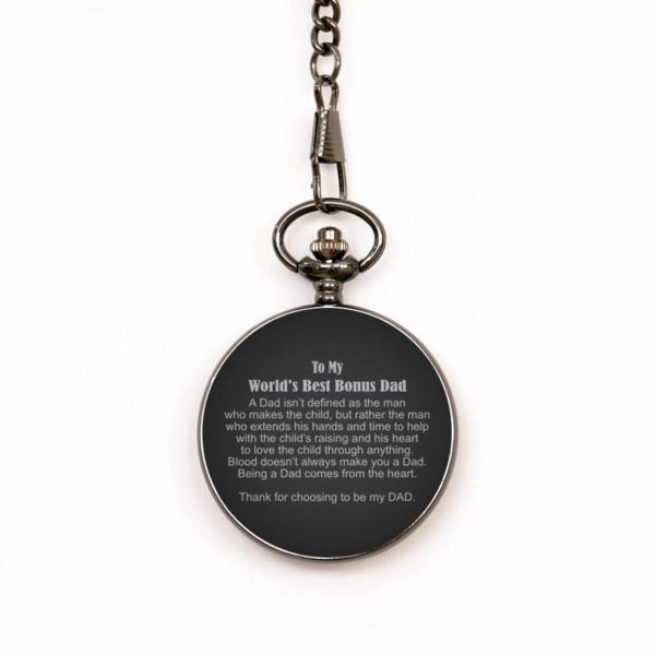 Pocket Watch Gift for World's Best Dad - A Dad Isn...