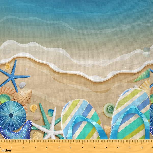 Summer Beach Seaside Fabric by The Yard,Hawaii Sty...