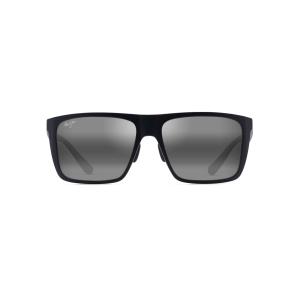 Maui Jim メンズ Honokalani 偏光長方形サングラス, マットブラック/ニュートラルグレー偏光