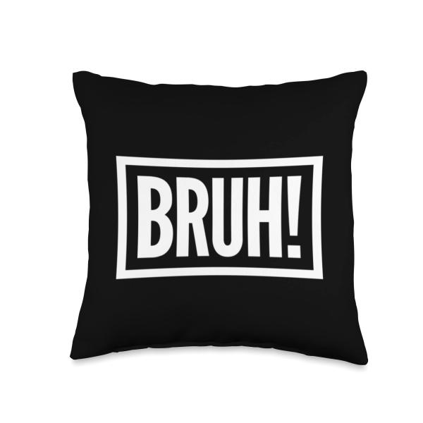 Bruh Shirt Meme Funny Graphic for Teen Boy Throw P...