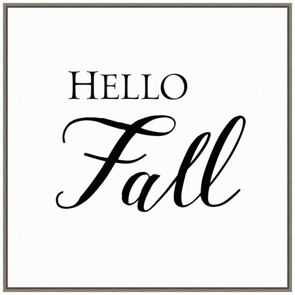 Amanti Art Framed Canvas Wall Art 30x30 Hello Fall...