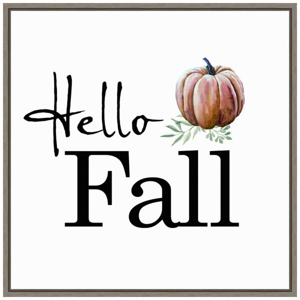 Amanti Art Framed Canvas Wall Art 30x30 Hello Fall...