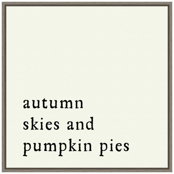Amanti Art Framed Canvas Wall Art 30x30 Autumn Ski...