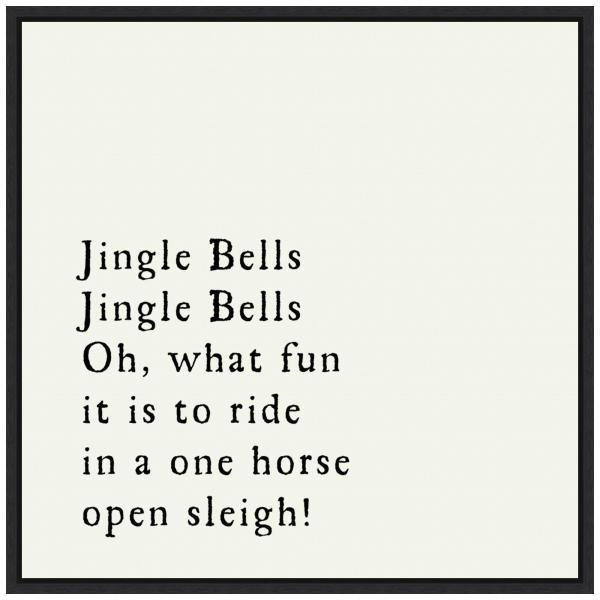 Amanti Art Framed Canvas Wall Art 30x30 Jingle Bel...