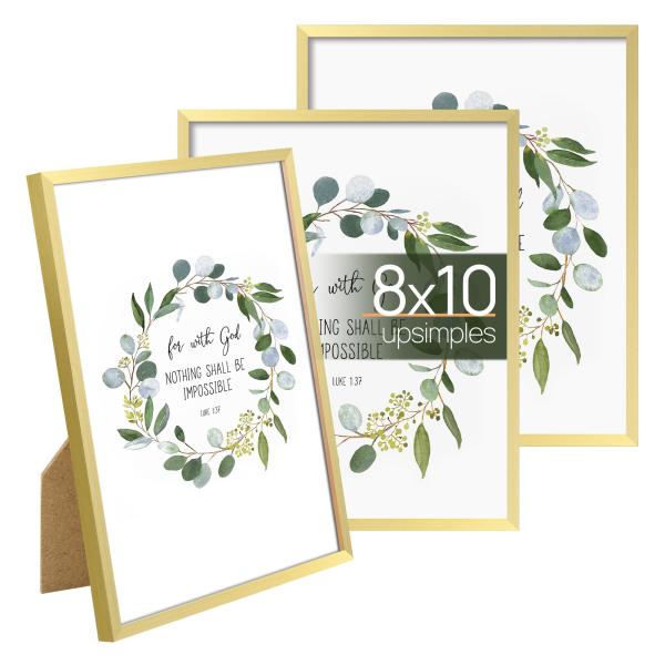 upsimples 8x10 Picture Frame Set of 3, Made of Hig...