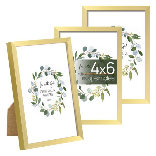 upsimples 4x6 Picture Frame Set of 3, Made of High...