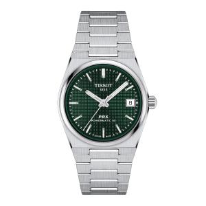 Tissot PRX Powermatic 80 35mm ユニセックス 自動巻き グリーン文字盤 ステンレスブレスレット 防水100m T1372071109100 2年保証