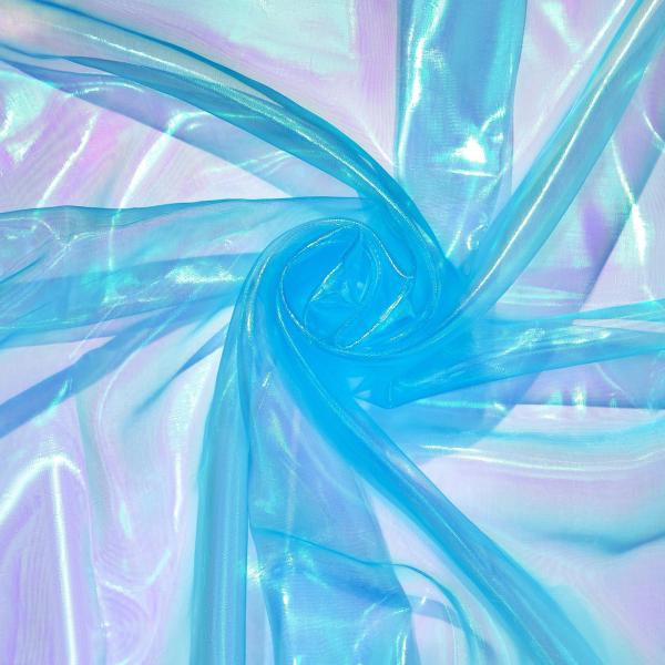 Ganeen 11 Yard Iridescent Fabric Organza Fabric Sh...