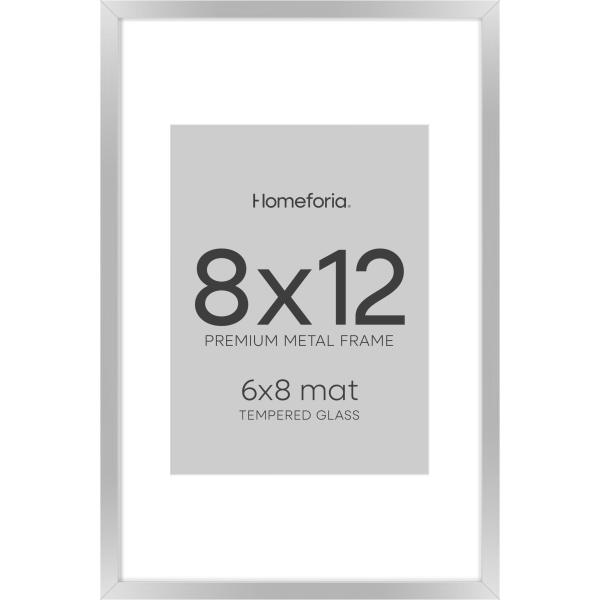 Homeforia - 8x12 inch Metal Picture Frame - 8 x 12...