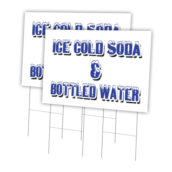 Ice Cold Soda ＆ Bottled 2 Pack of 24" x 36" Yard S...
