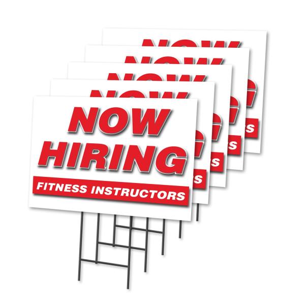 Now Hiring Fitness Instructors 5 Pack of 18" x 24"...