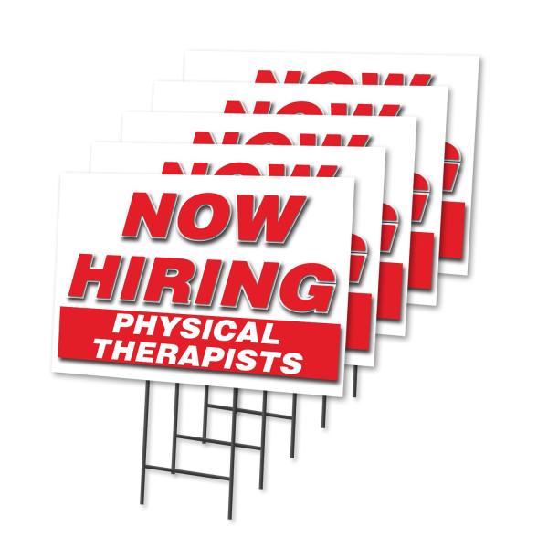 Now Hiring Physical Therapists 5 Pack Of 12" x 16"...