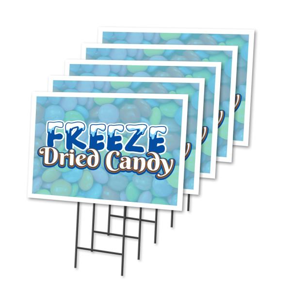 Freeze Dried Candy 5 Pack Of 12" x 16" Yard Sign ＆...