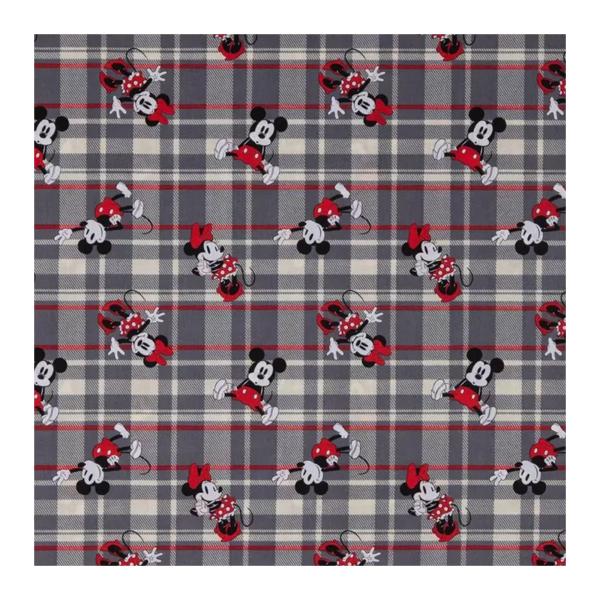 Hobby Lobby Mickey ＆ Minnie Plaid Cotton Calico Fa...