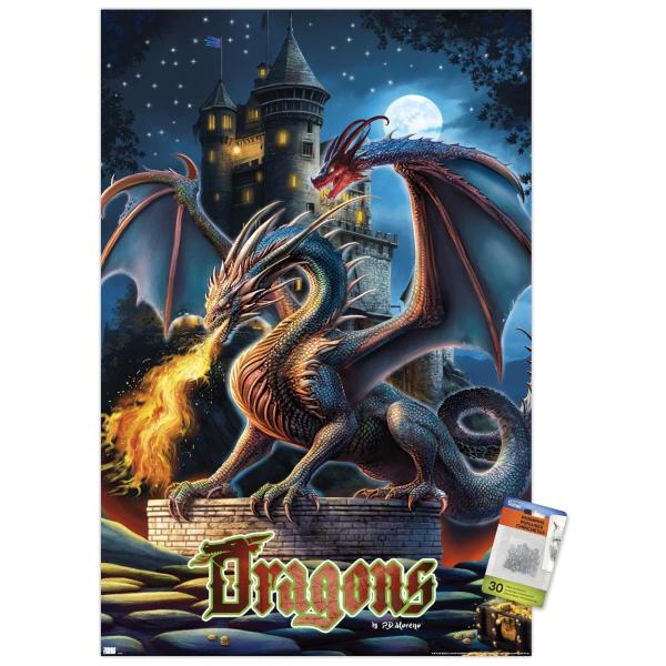 Trends International PD Moreno - Dragon Castle Wal...