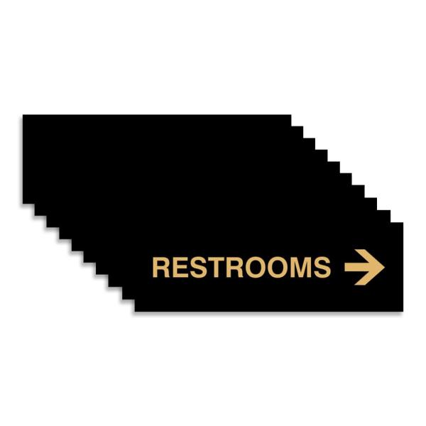 Signs ByLITA Basic Restrooms Right Arrow Direction...
