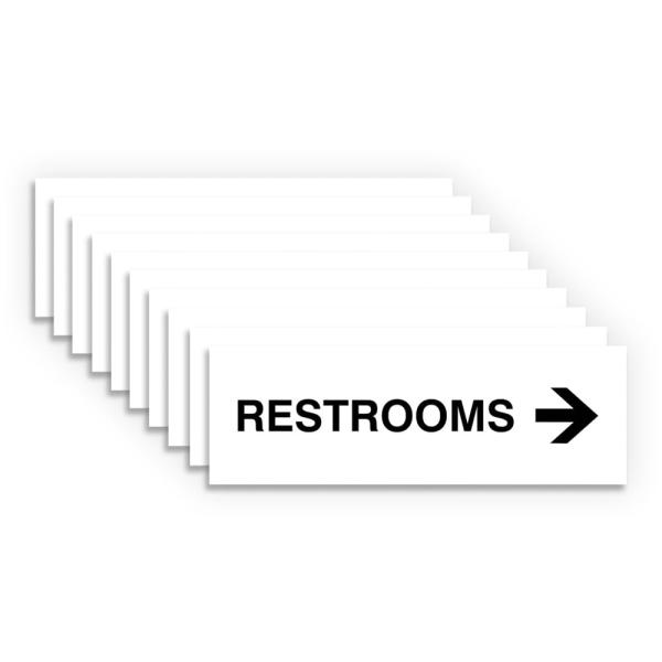 Signs ByLITA Basic Restrooms Right Arrow Direction...