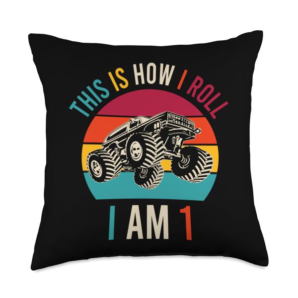 I Am 1st Birthday Monster Truck 1 Year Old Cool B-...